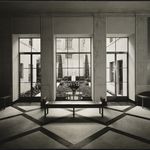 Lobby looking toward interior courtyard of 19 East 72nd Street. (Photo by Wurts Bros. Museum of the City of New York, Wurts Bros. Collection, gift of Richard Wurts, X2010.7.2.7444)